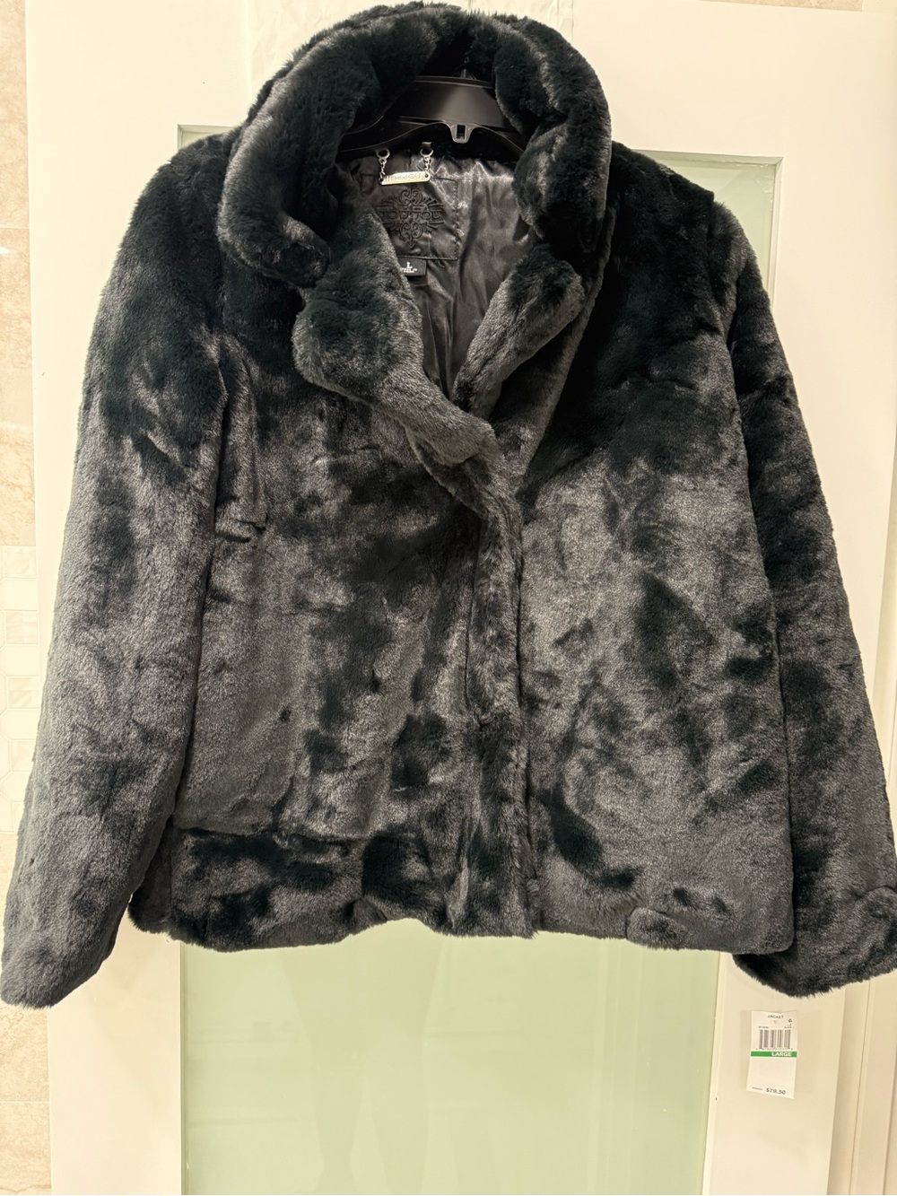 Jou Jou Black Faux Fur Teddy Jacket
